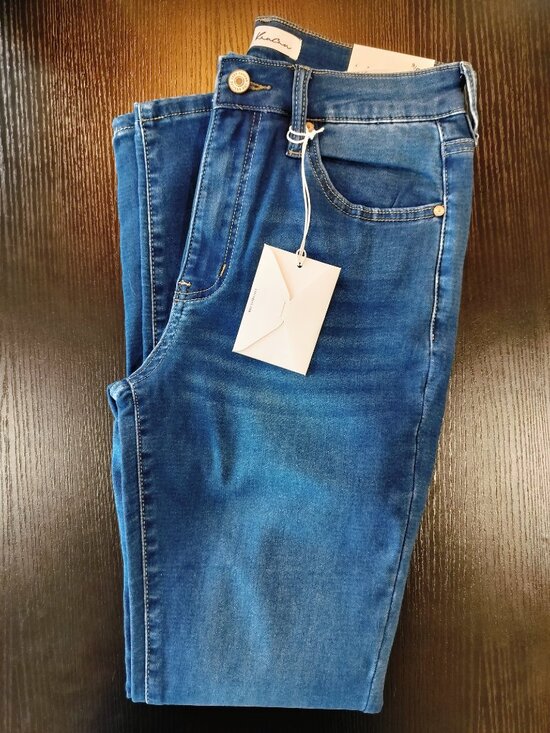 Kancan High Rise Skinny Jeans Size 9/28 Stretch Blue Denim Super Skinny Fit * - Picture 6 of 11